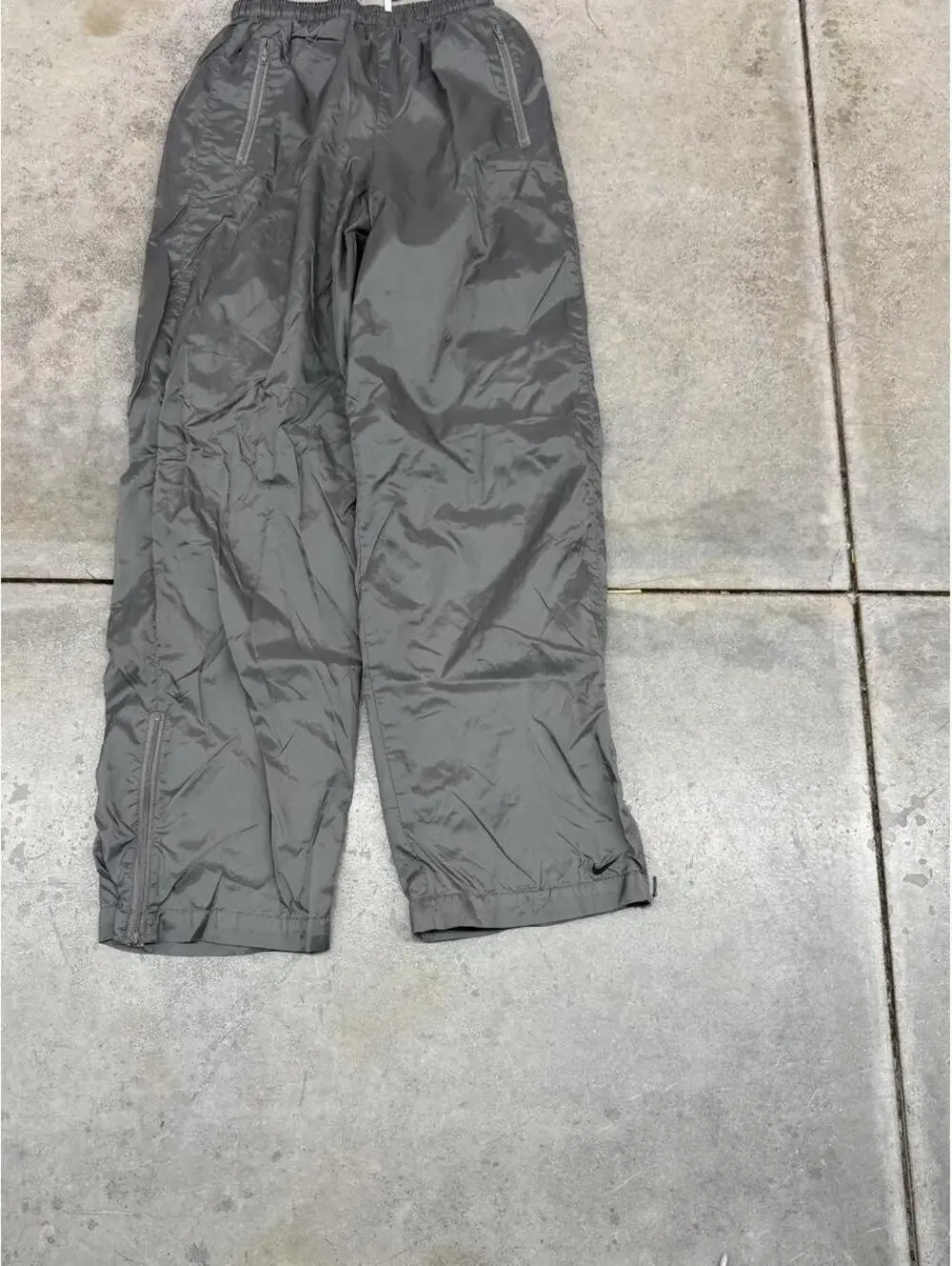 vintage nike grey small swoosh relaxed baggy fit track pants size small